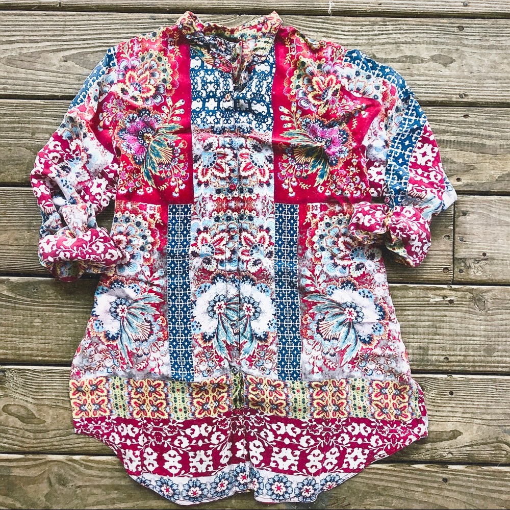 Johnny Was Button-down Blouse